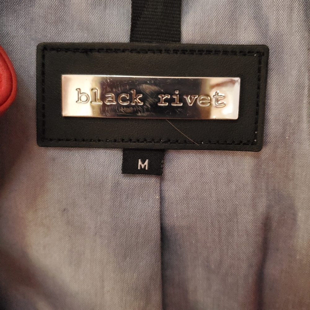 Black Rivet Leather Jacket - Picture 5 of 8